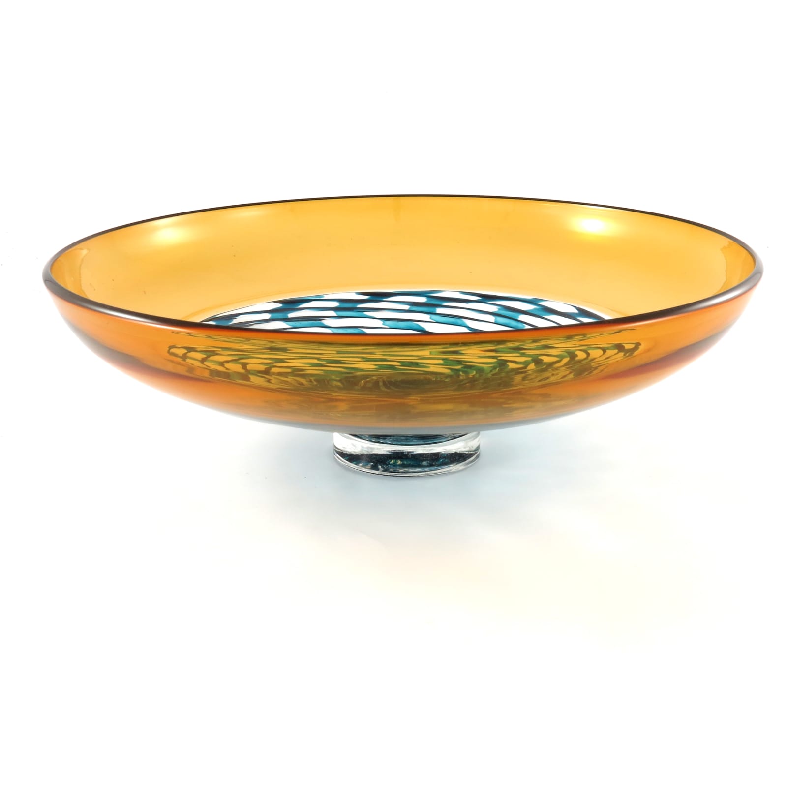 Bob Crooks, Open Lattice bowl - amber