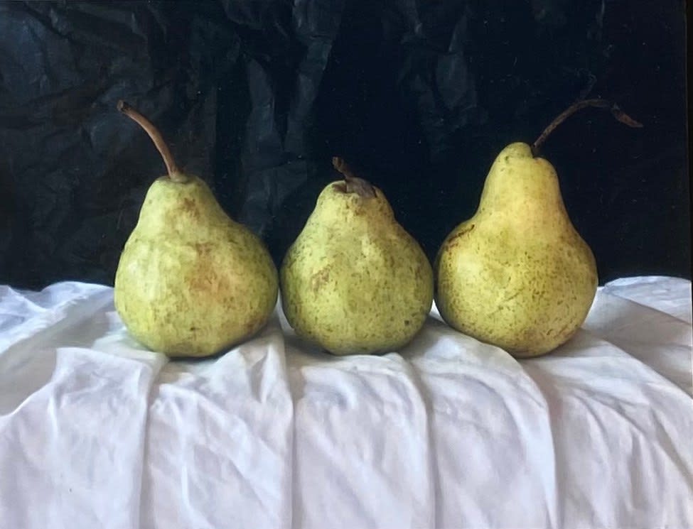 Kate Verrion, Three pears on a white cloth