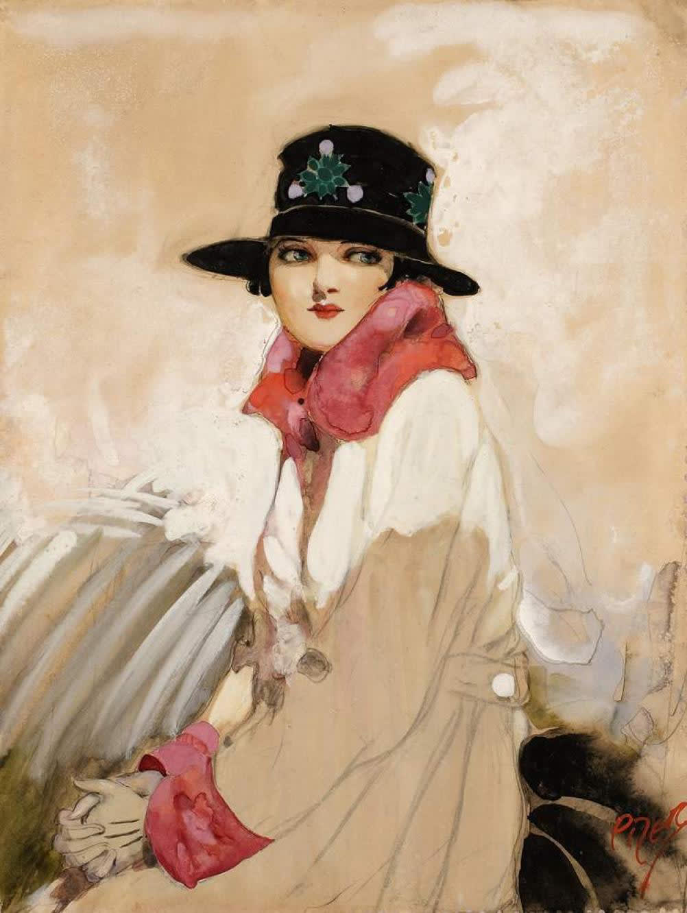 Herbert Pizer, The Black Hat - study