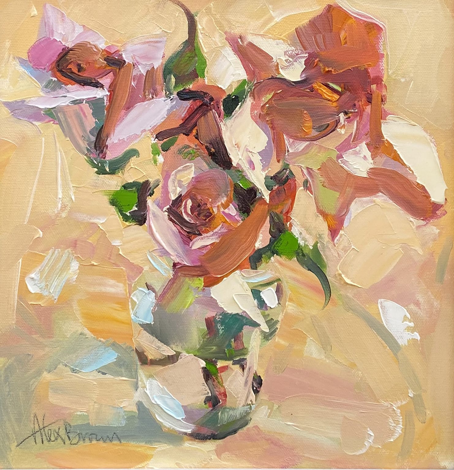 Alex Brown, Roses, warm table