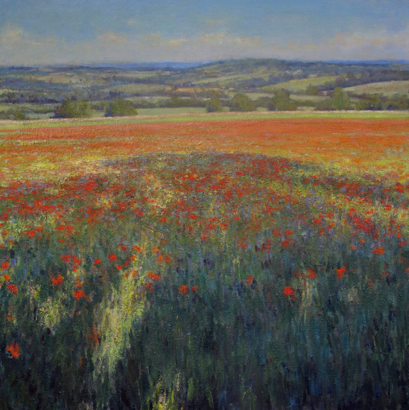 Edward Noott RBSA, Poppyfields in the Cotswolds
