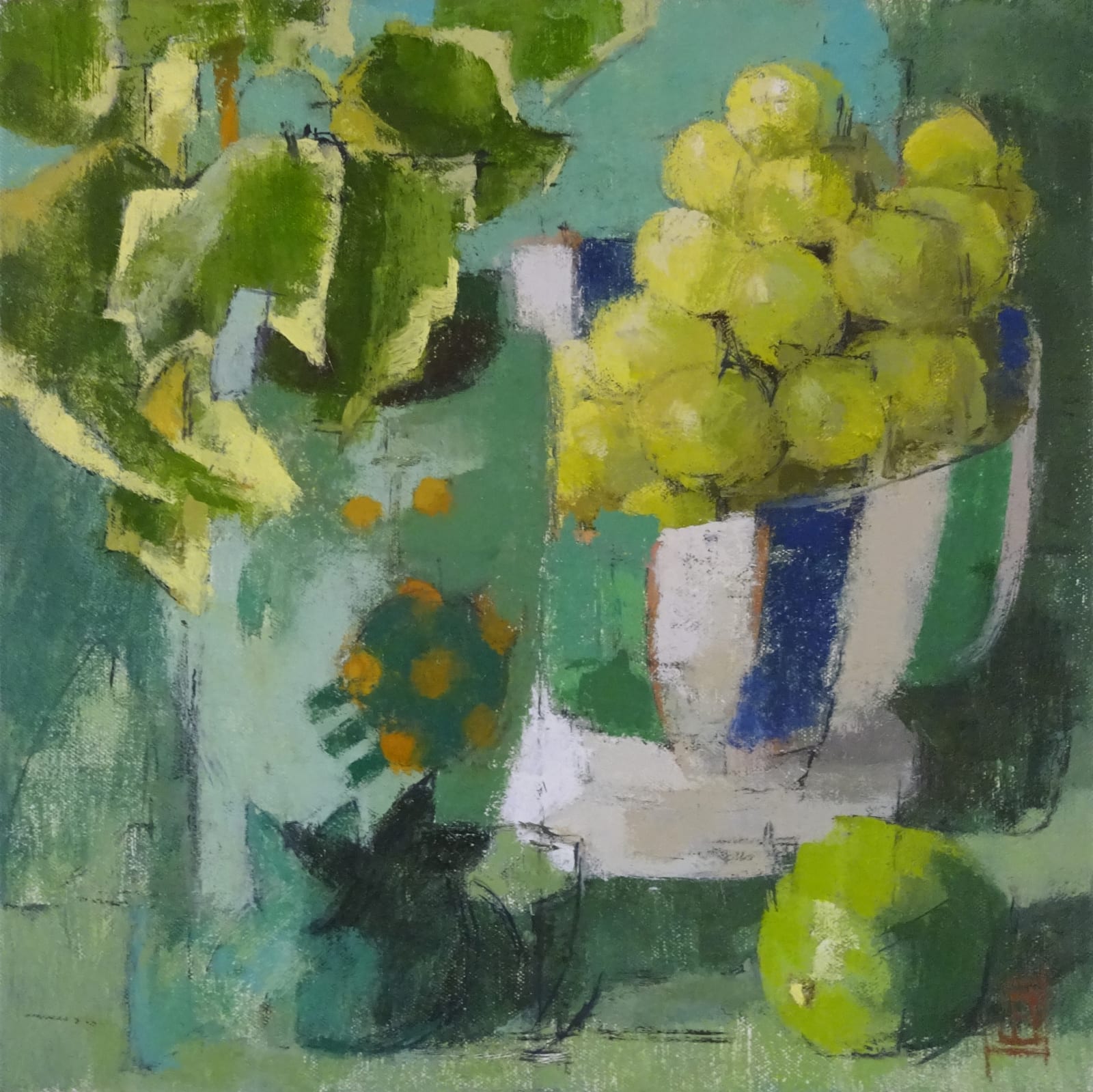 Jill Barthorpe, Green Still life SOLD