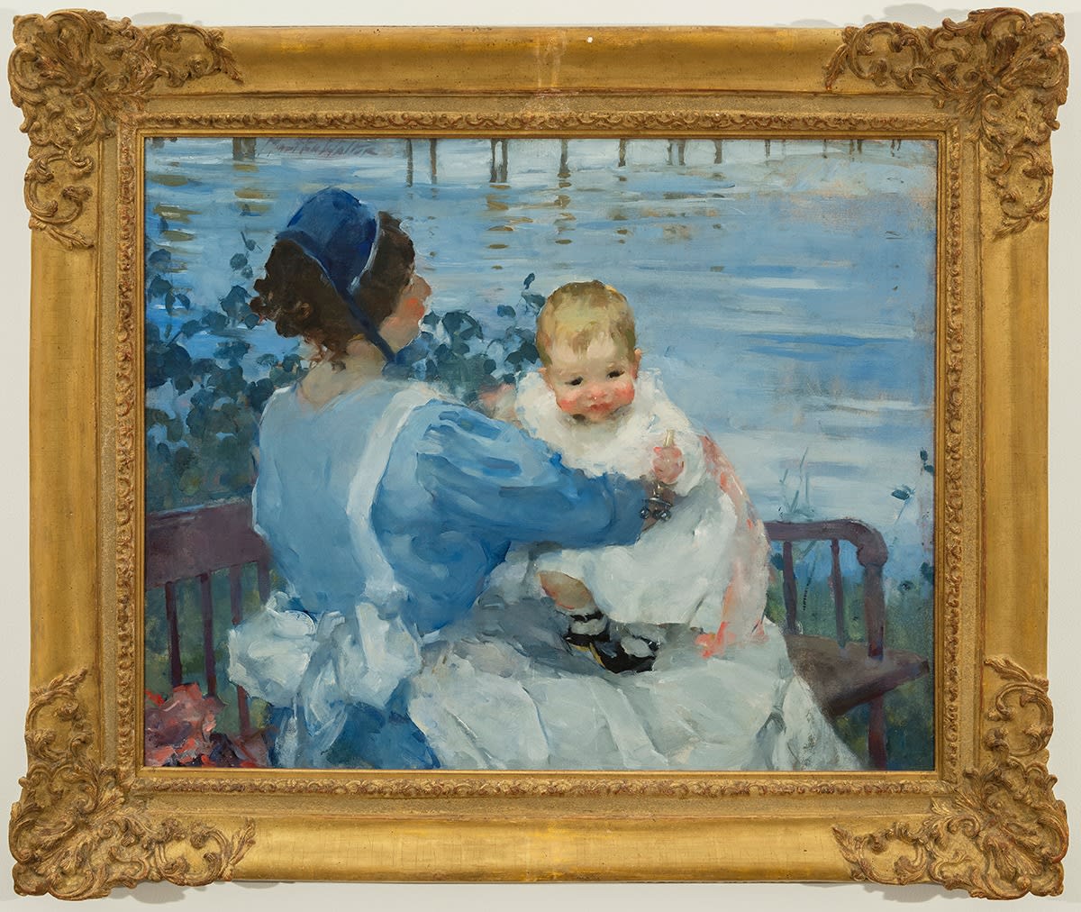 Martha Walter, English Nurse and Baby at Rocky Neck, Gloucester, c. 1914