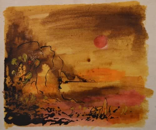 John Piper, Study for Walter De La Mare, The Traveller (2/4), c.1945