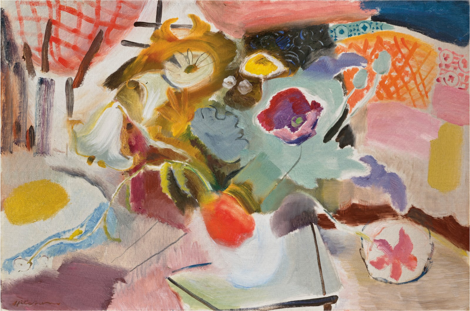 Ivon Hitchens, Flowers in a White Bowl, c.1933