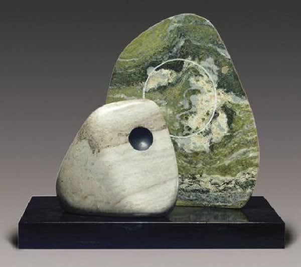 Barbara Hepworth, Two Opposing Forms, Grey & Green, 1969