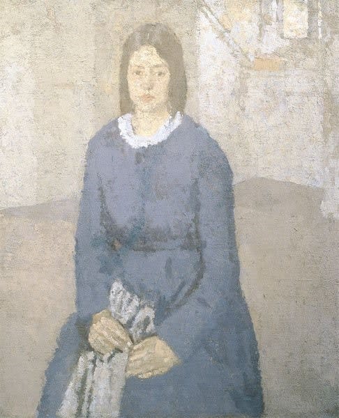Gwen John, Seated Girl with Sewing, 1920