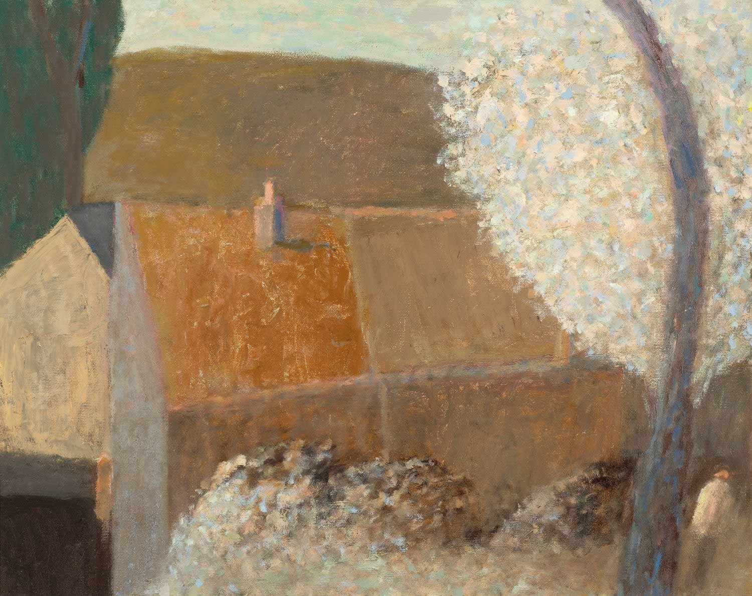 Nicholas Turner, Springtime - Figure by Farm buildings, 2024/2025