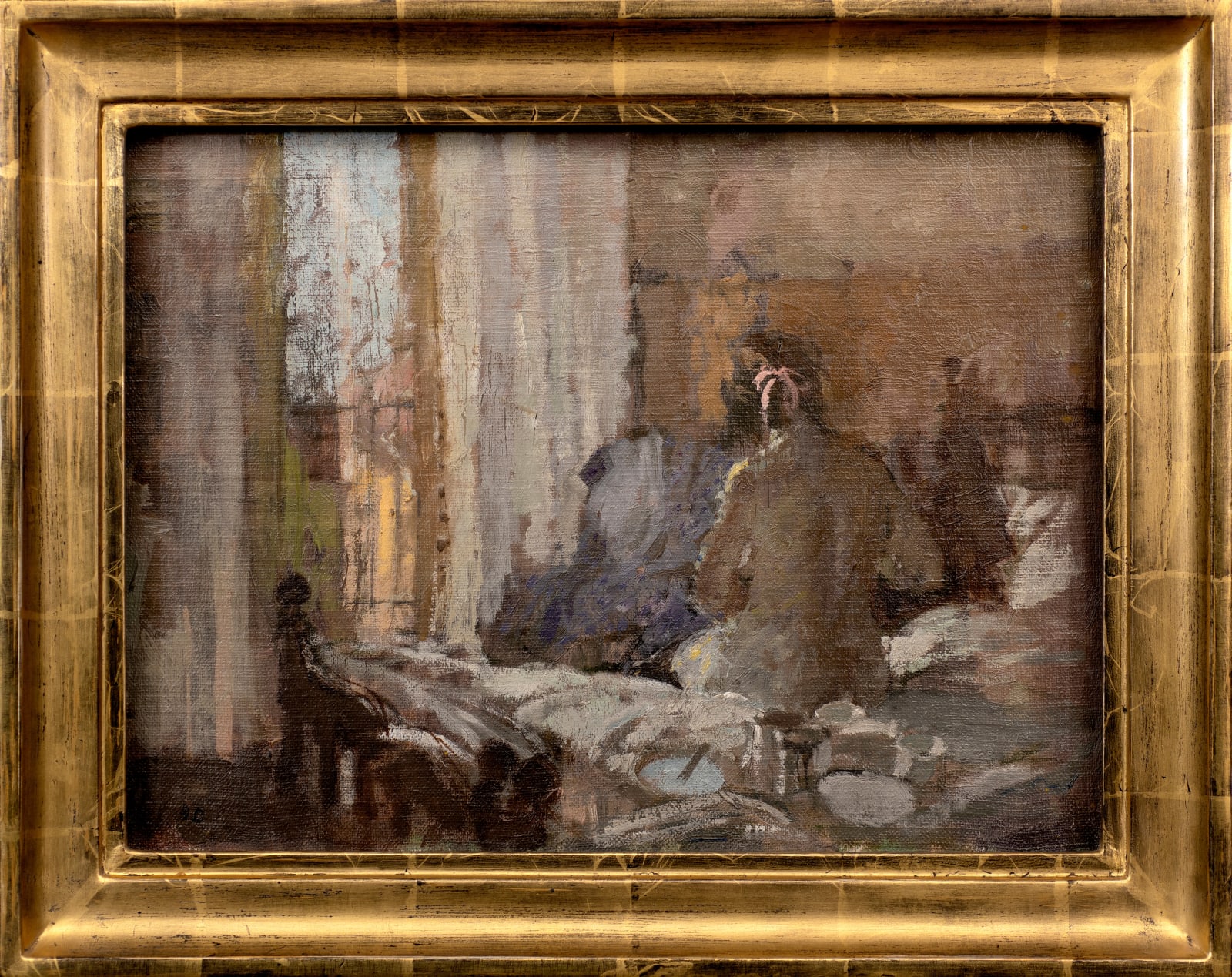 Bernard Dunstan RA, After Breakfast, Volterra, 1979