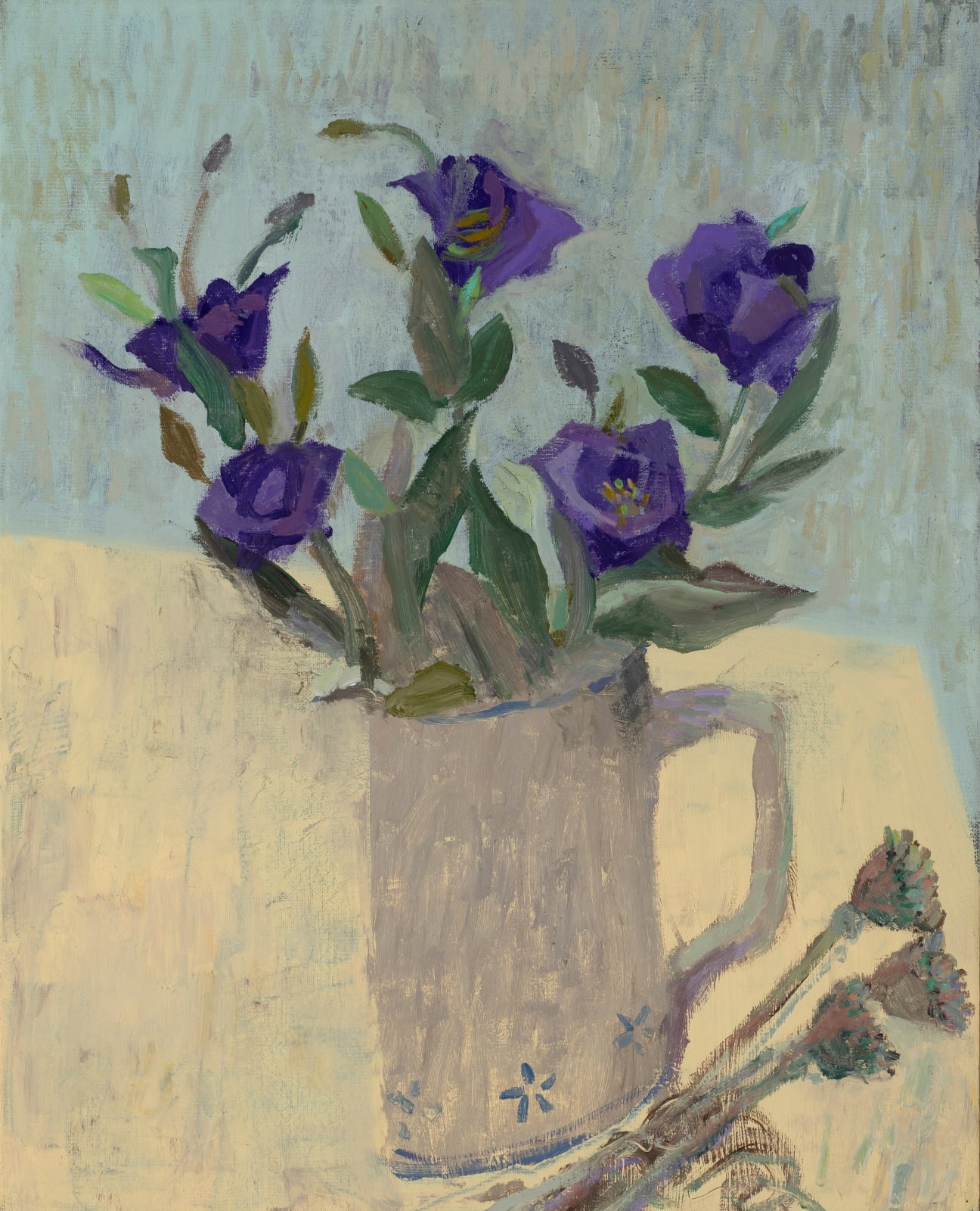 Nicholas Turner, Purple Stocks & Poppy Heads, 2021