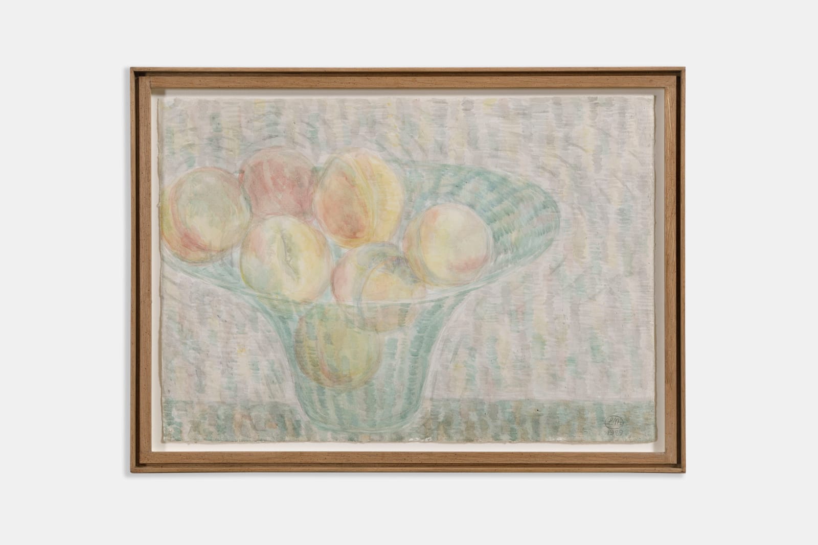 Leonard McComb R.A. (1930-2018), Peaches in a Vase, 1989