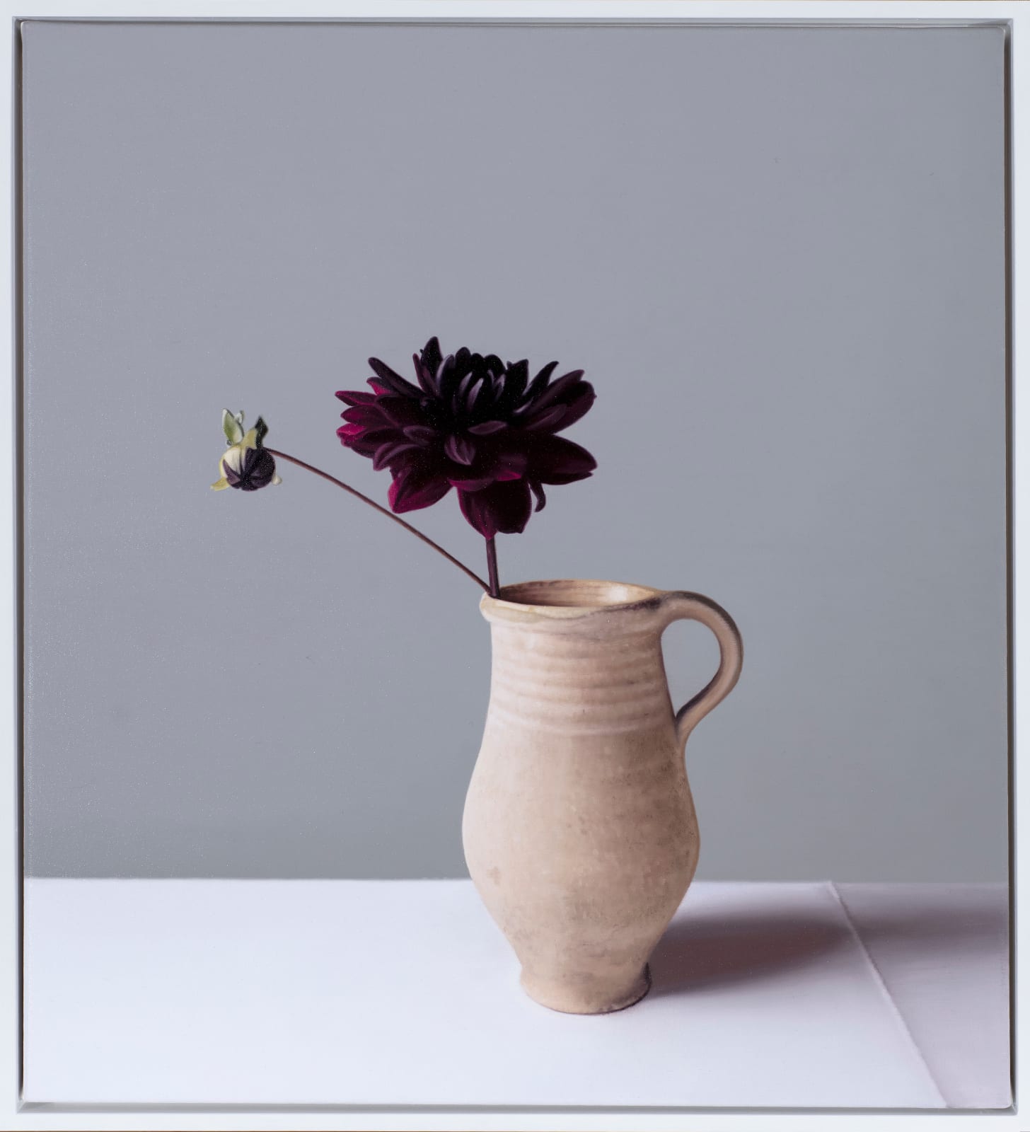 Jo Barrett, Still Life with Dahlia and Terracotta Jug