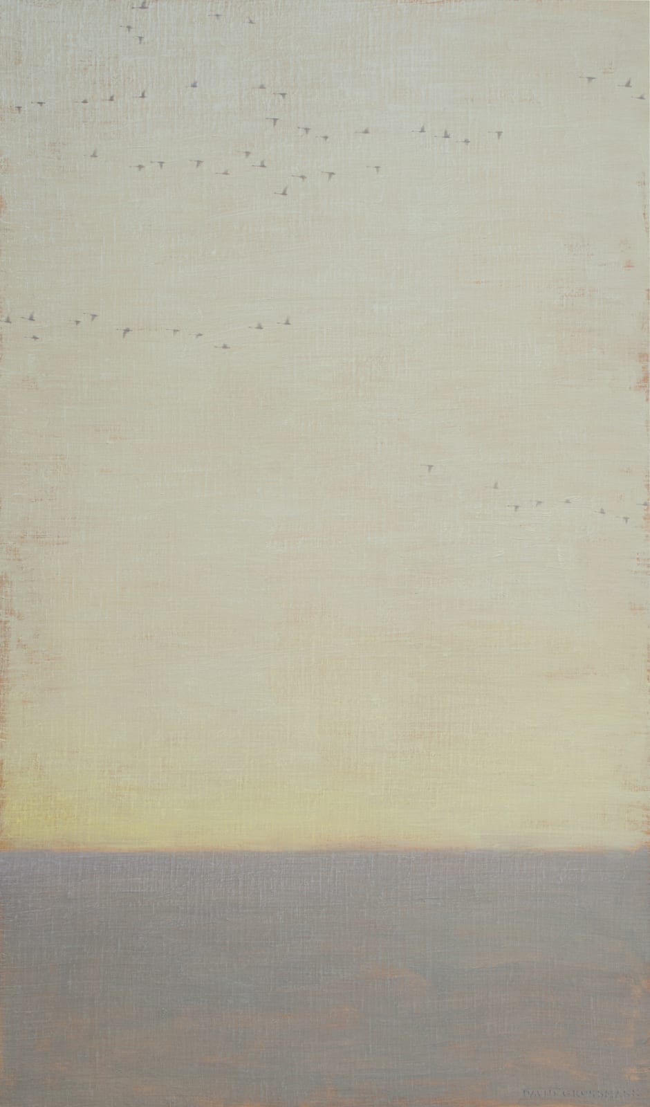 David Grossmann, Strands of Geese on Grey Sky