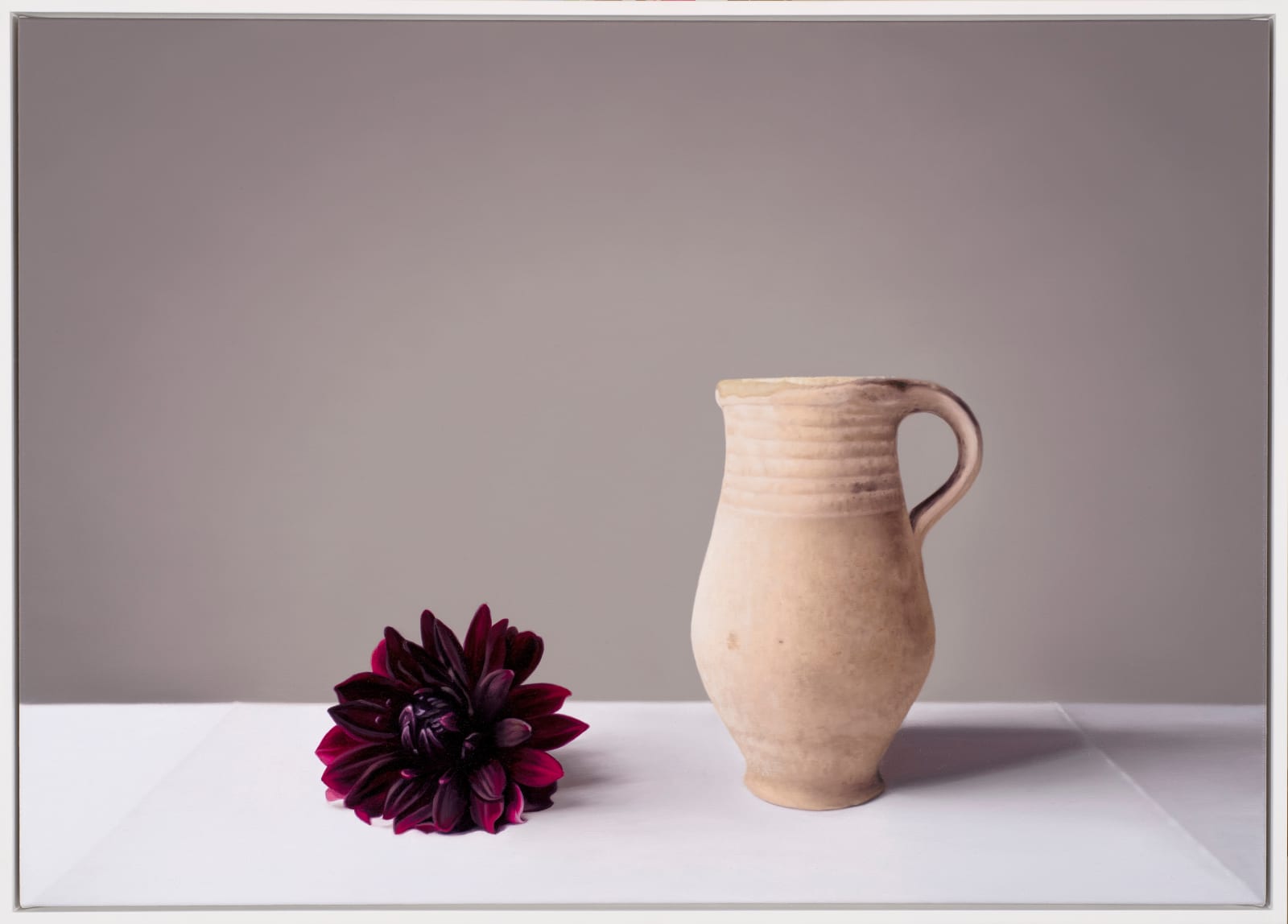 Jo Barrett, Still Life with Dahlia and Terracotta Jug
