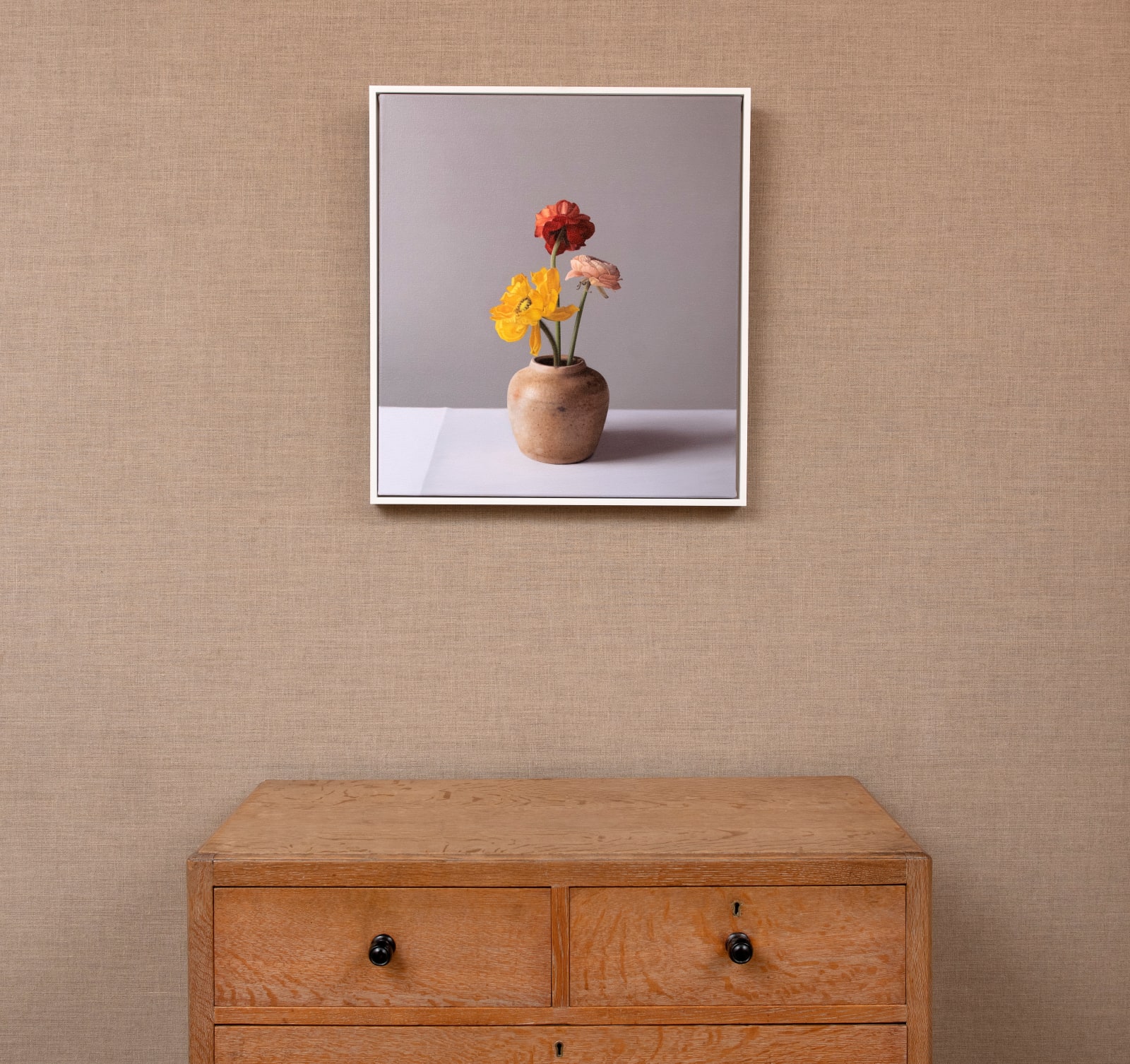 Jo Barrett, Still Life with Icelandic Poppy and Ranunculus