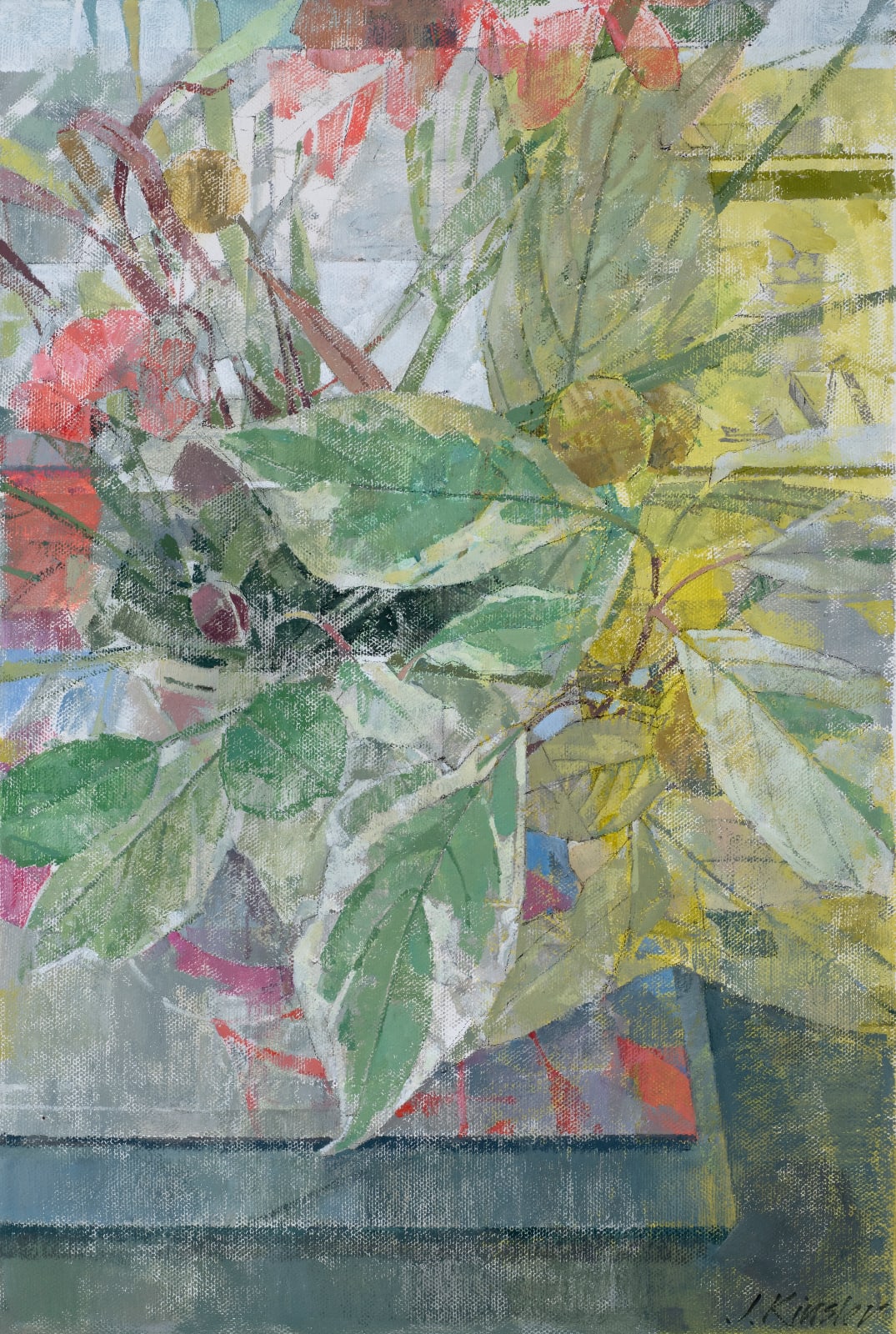 Jeannie Kinsler, Still life with books (diptych), 2023