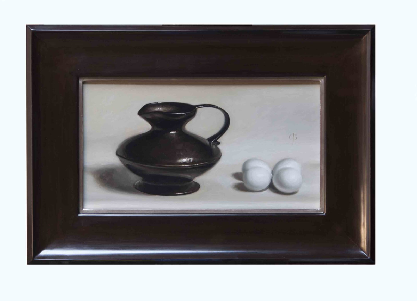 James Gillick, Bronze Jug & Pale Blue Eggs, 2021