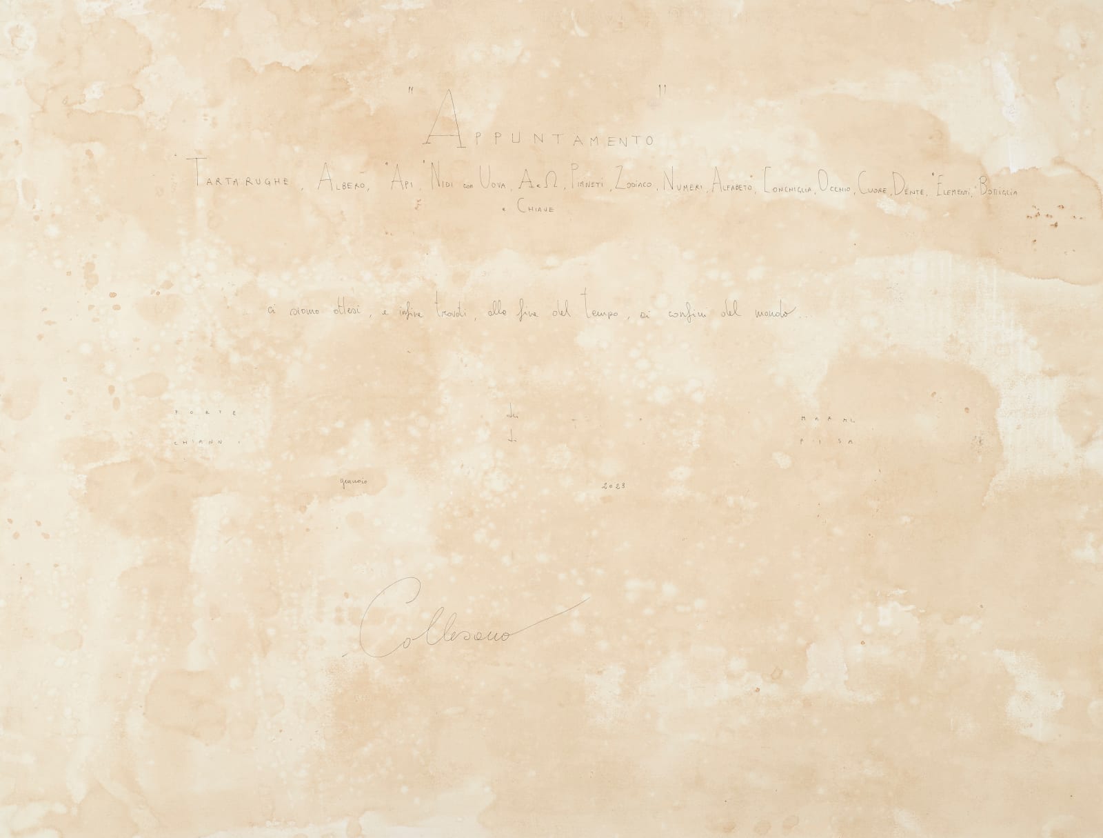 Andrea Collesano, APPUNTAMENTO, 2023