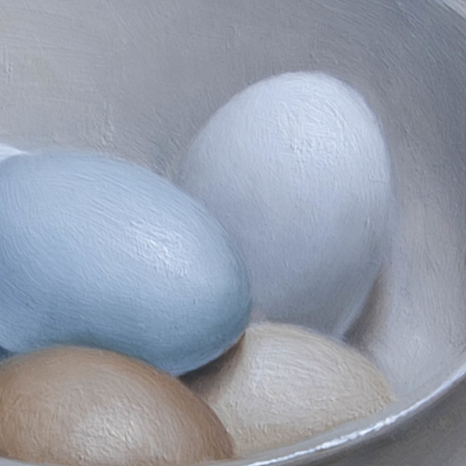 James Gillick, Eggs in a China Bowl, 2021
