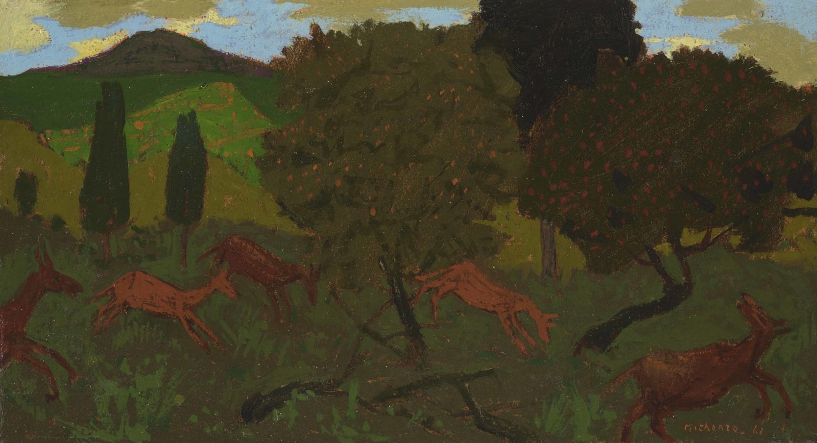 Grégoire Michonze, Paysage et animaux, 1961
