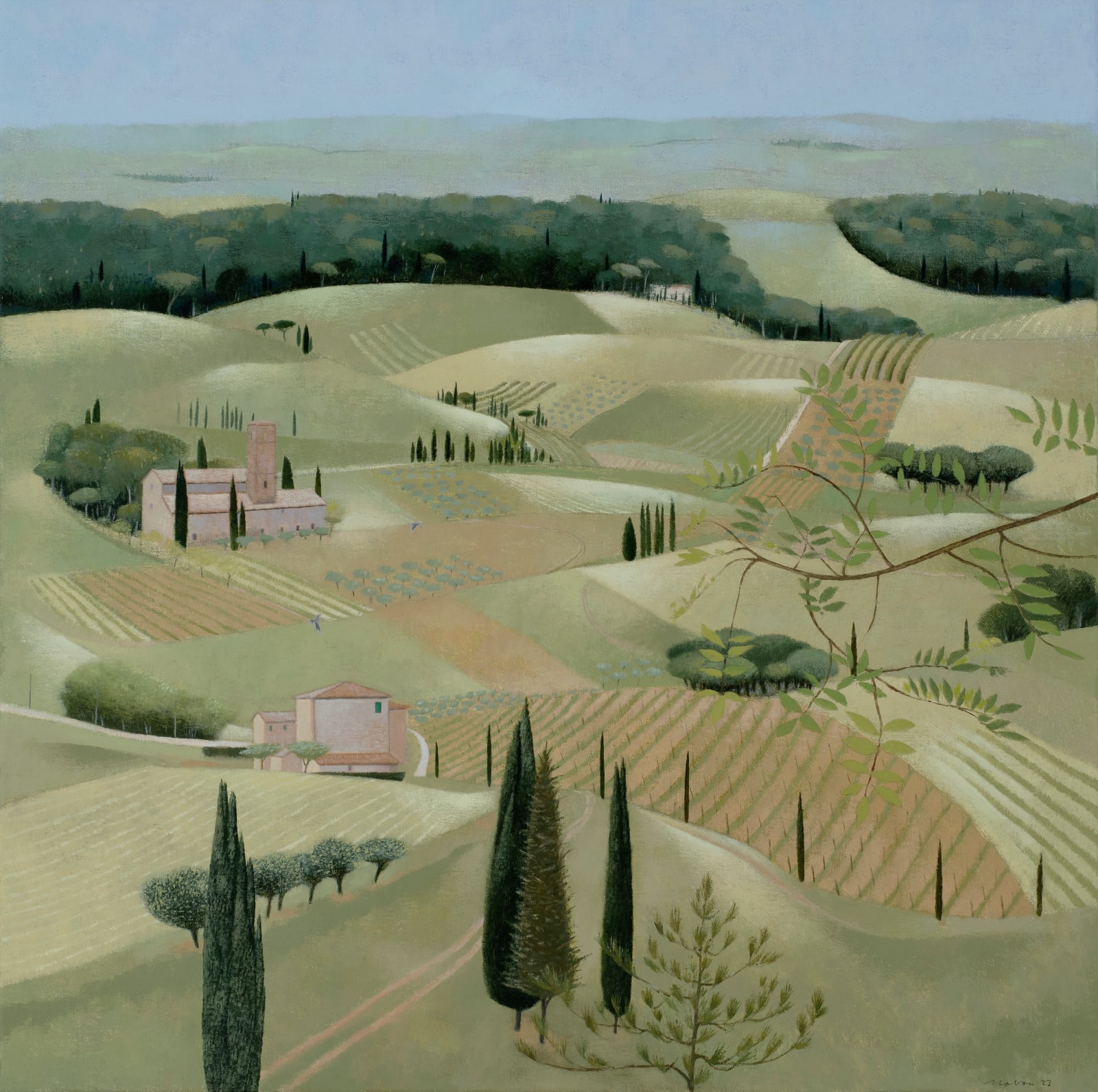 Tom Mabon, The Evening Bell. Beyond San Gimignano, 2023