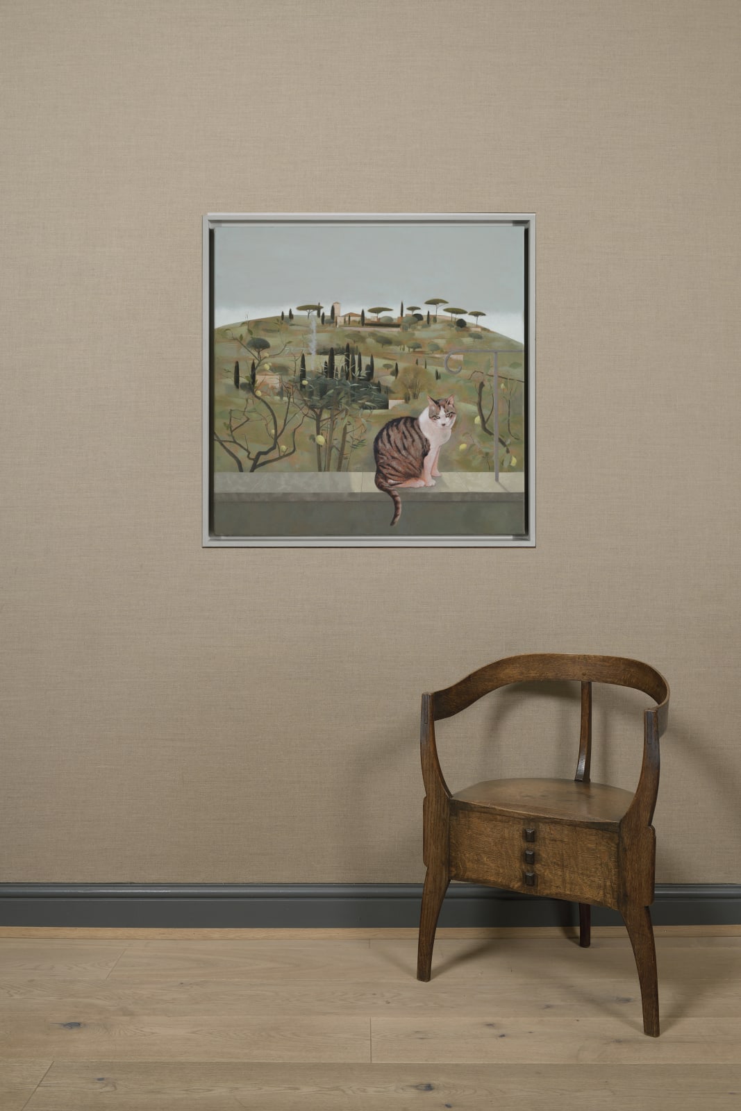 Tom Mabon, Hillside and Cat at Fiesole, 2020