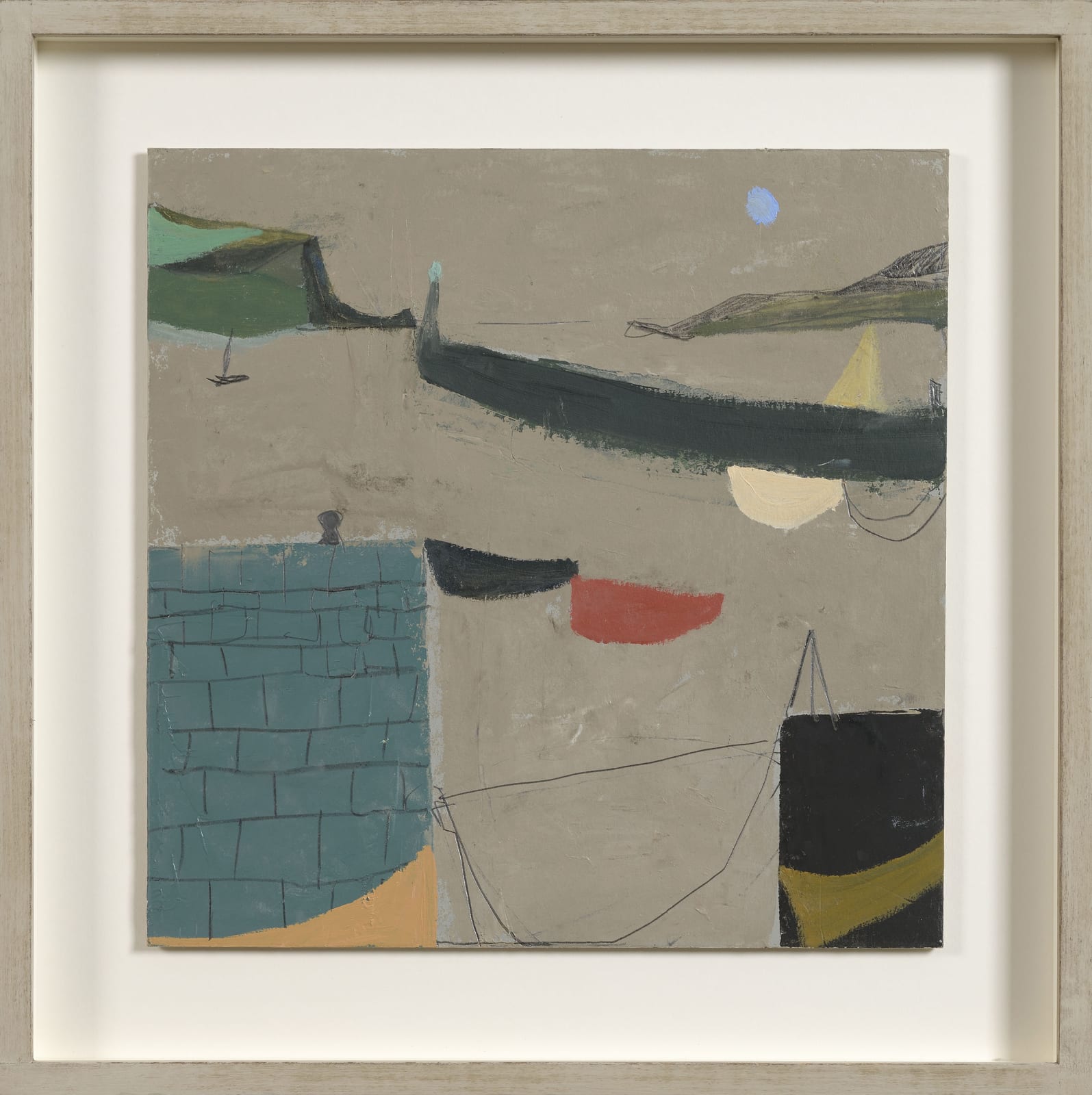 Nicholas Turner, Harbour Wall with Boats