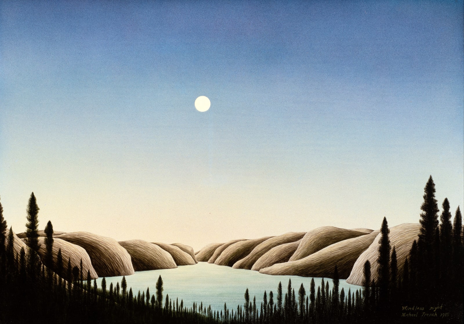 Michael French (b. 1951), Dark Night Rousseau Hills, 1985