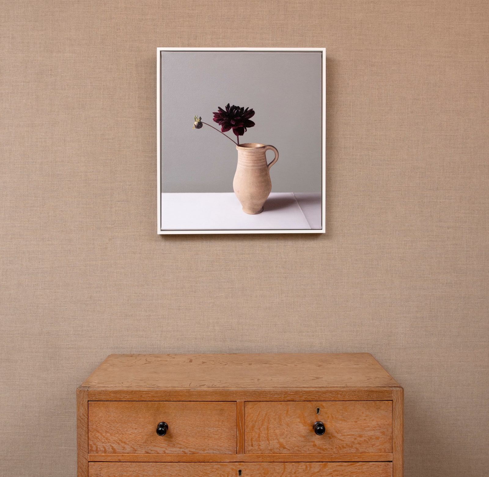 Jo Barrett, Still Life with Dahlia and Terracotta Jug