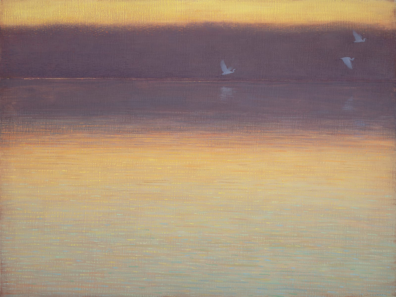 David Grossmann, River Under Golden Dusk, 2022