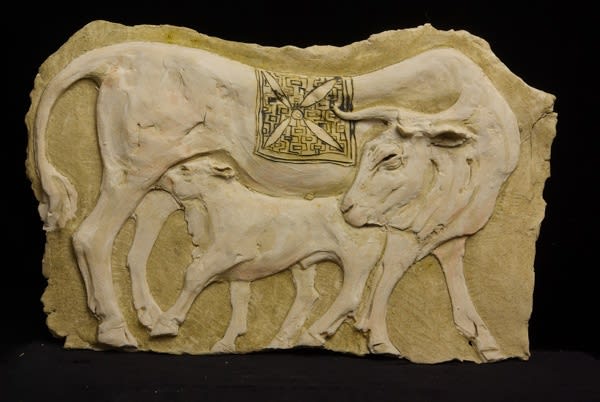 Tanya Brett, Sacred Cow and Calf Plaque