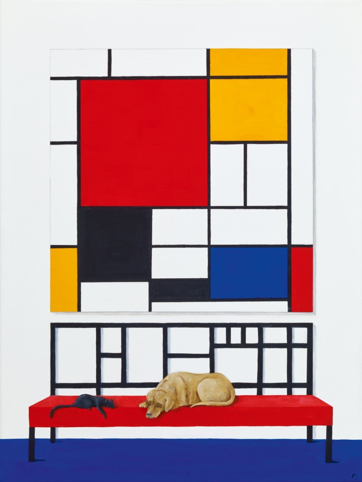 Rebecca Campbell, The Prime of Mr Piet Mondrian, 2022