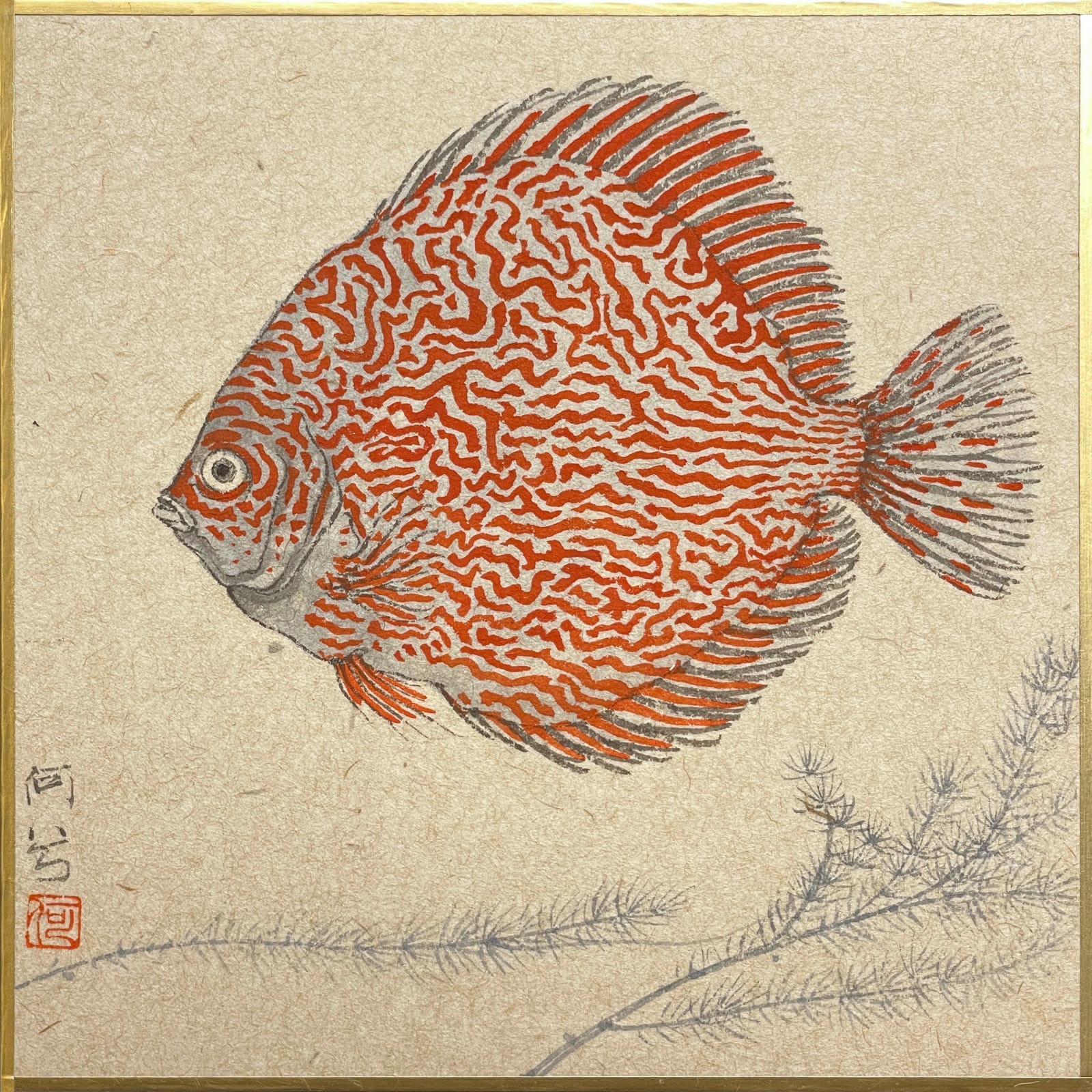 He Xi, The Story of Zhuangzi and Happy fish No.10, 2022