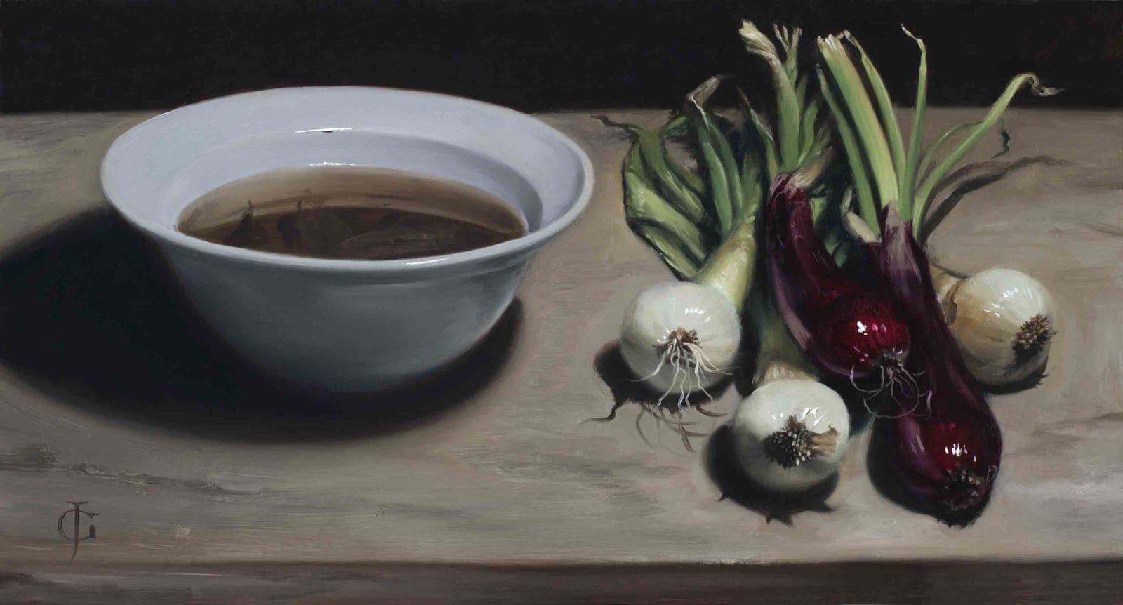 James Gillick, Allotment Onions & Washbowl, 2021