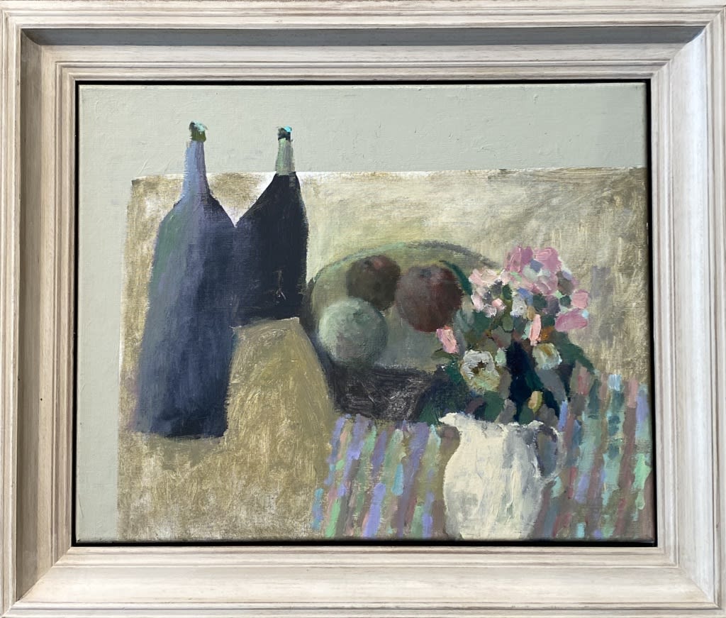 Nicholas Turner, Table with Striped Cloth, 2021