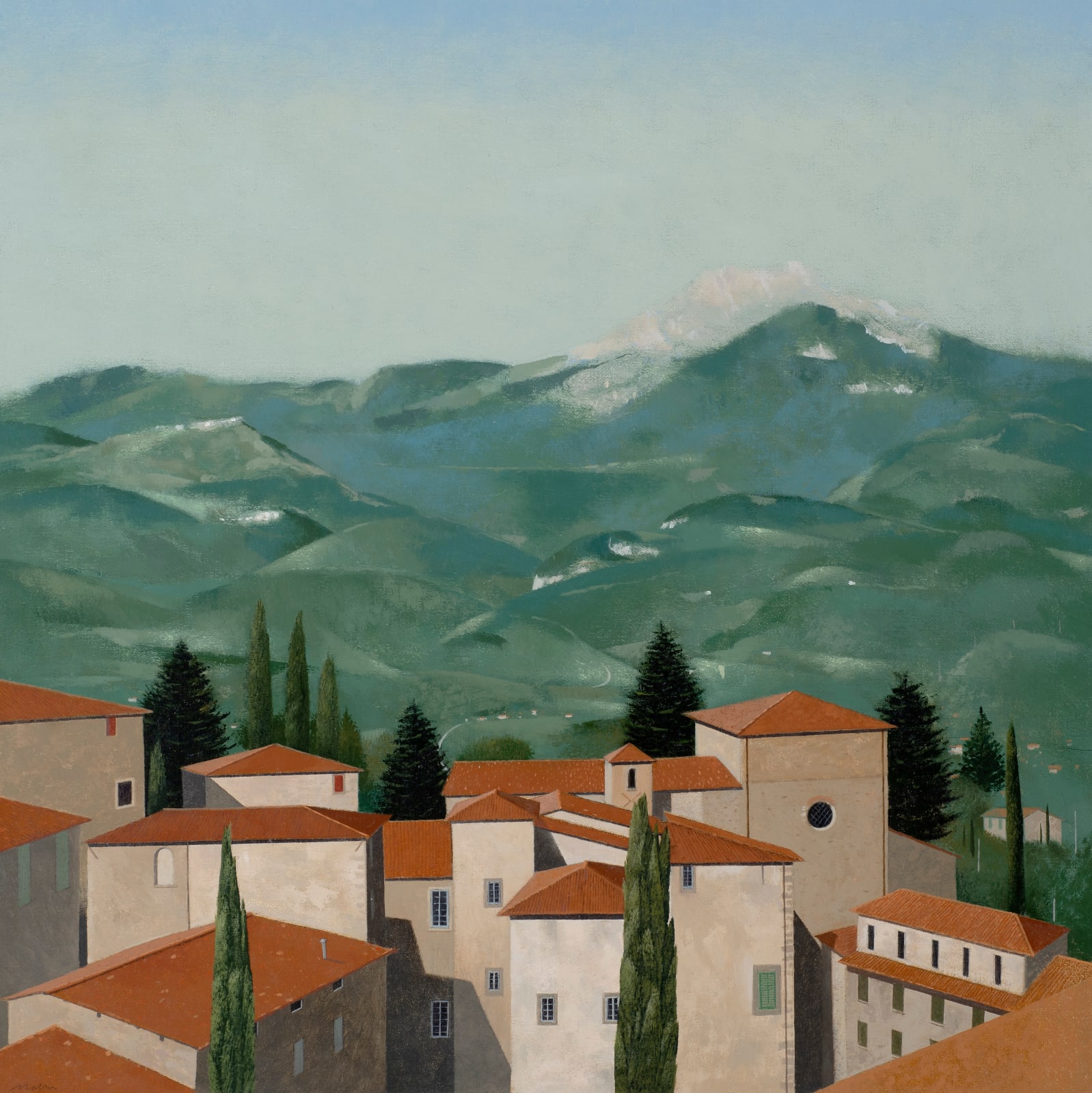 Tom Mabon, View from the Duomo. Barga, 2023