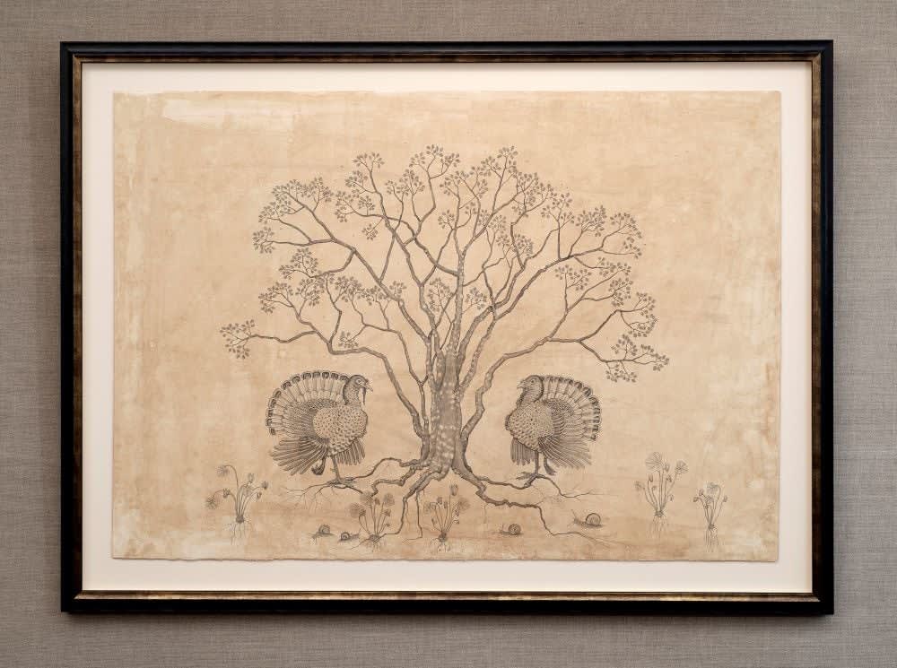 Andrea Collesano, MELAGRIS (Tree with Turkeys) , 2025