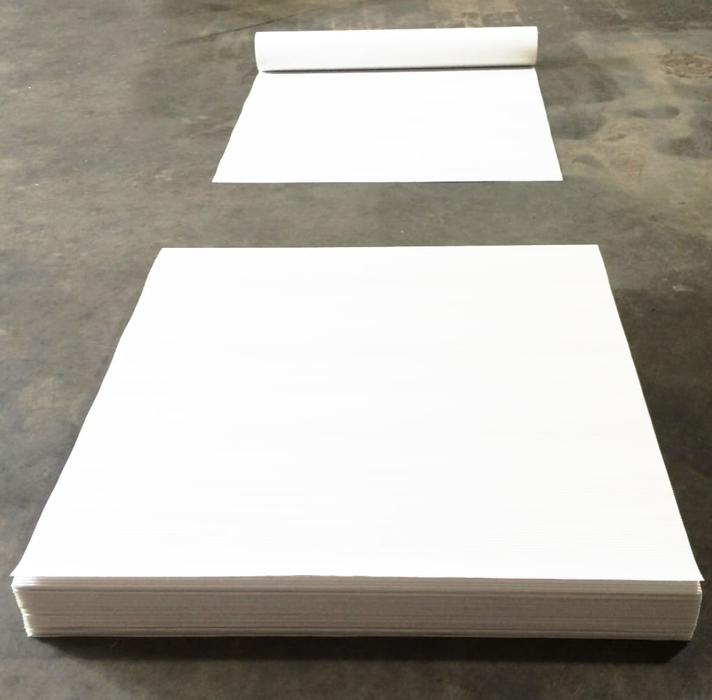 Joseph La Piana, White Corrugated Sculpture, 2014