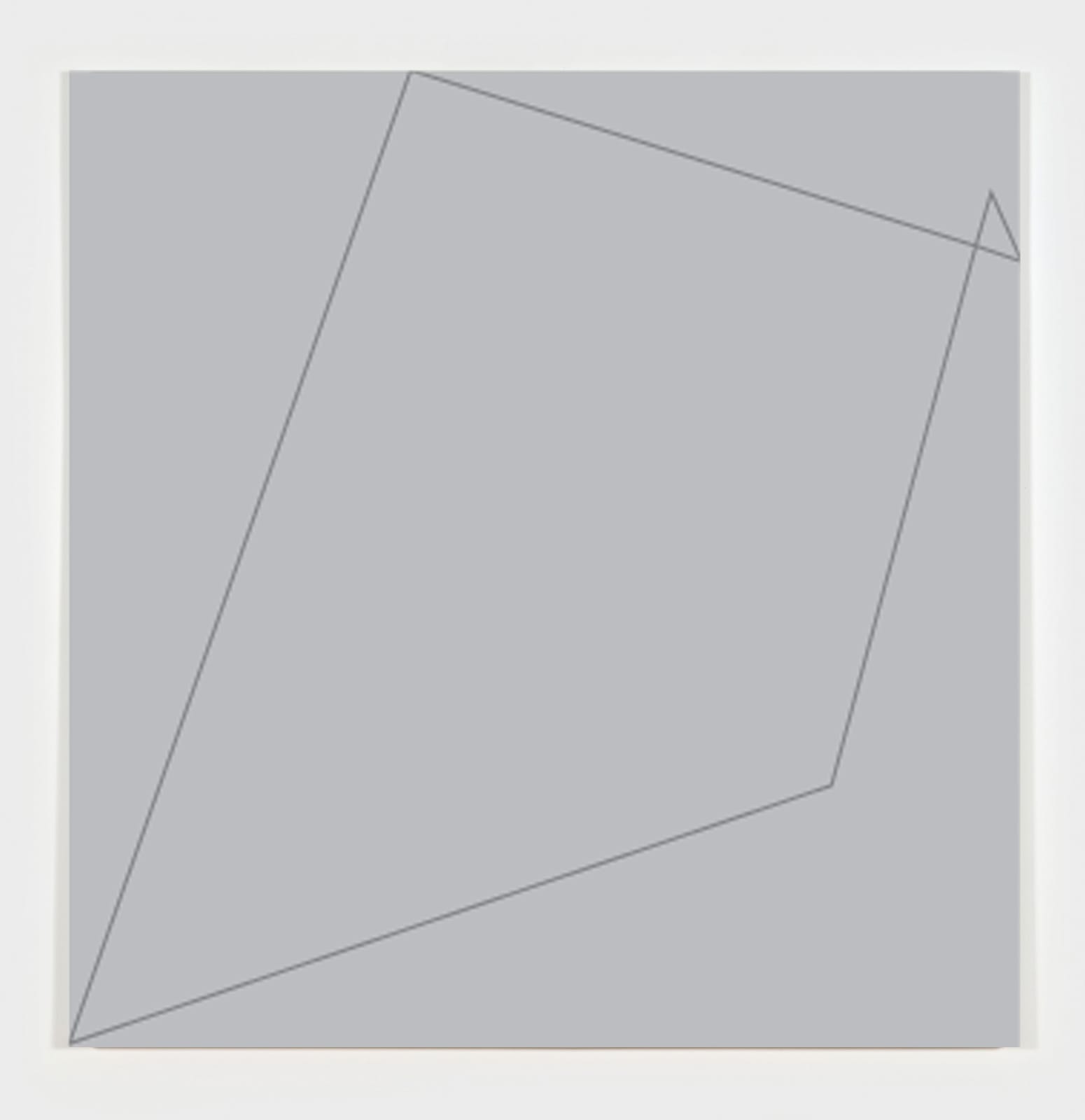 Joseph La Piana, Grey with Black Line Subfractal Painting , 2017