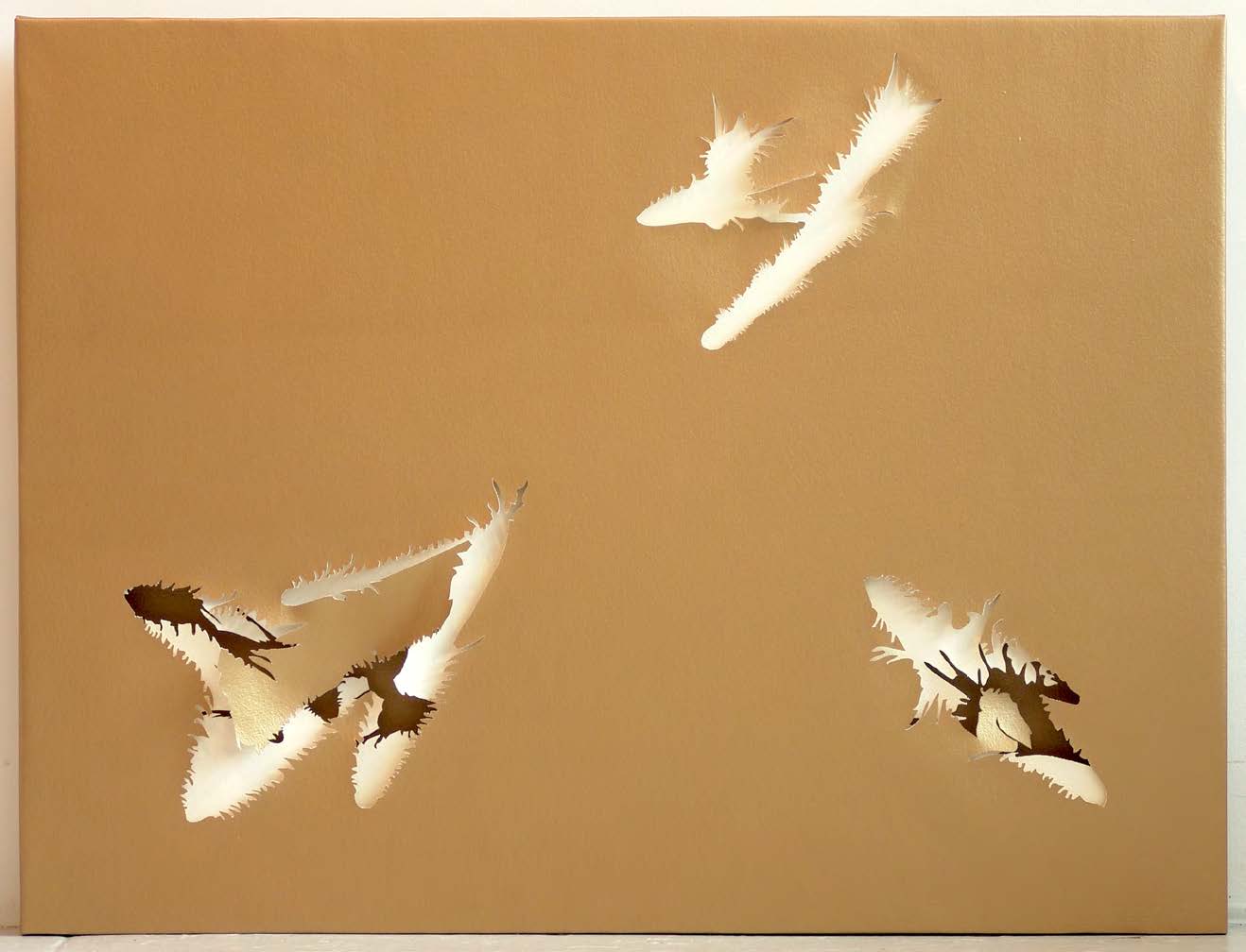 Joseph La Piana, Untitled Gold and Ivory Spatial Construction, 2009