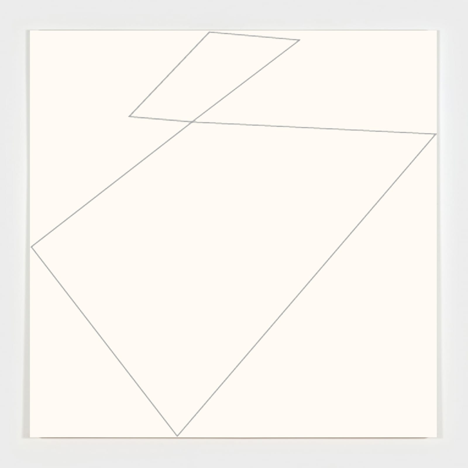 Joseph La Piana, White with Grey Line Subfractal Painting, 2017