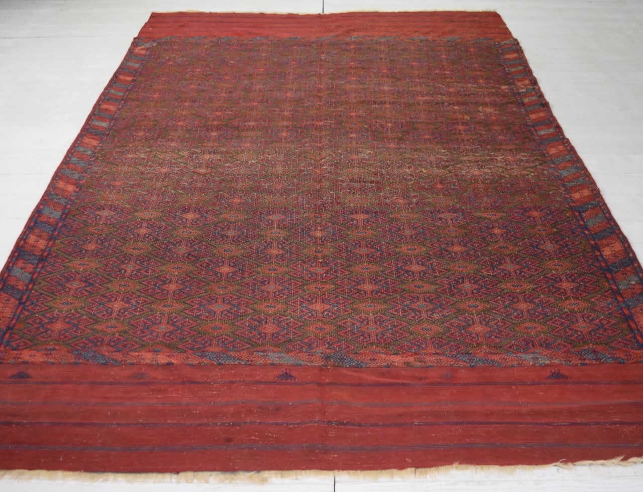 Yomut embroidered kilim, Turkmenistan