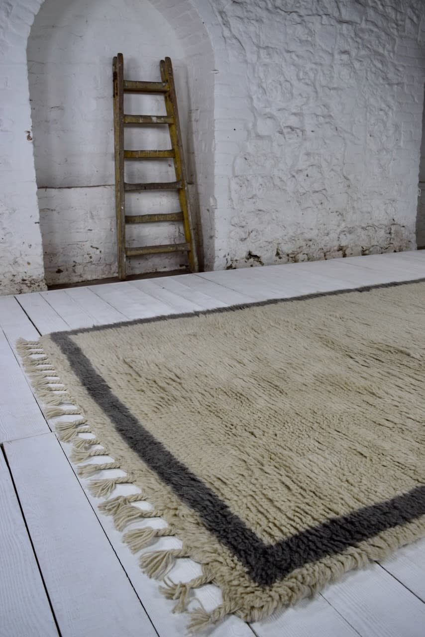 Shaggy Berber style rug, India