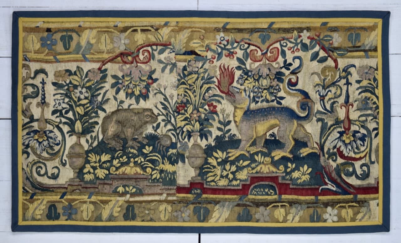 A Brussels Dragon Tapestry fragment