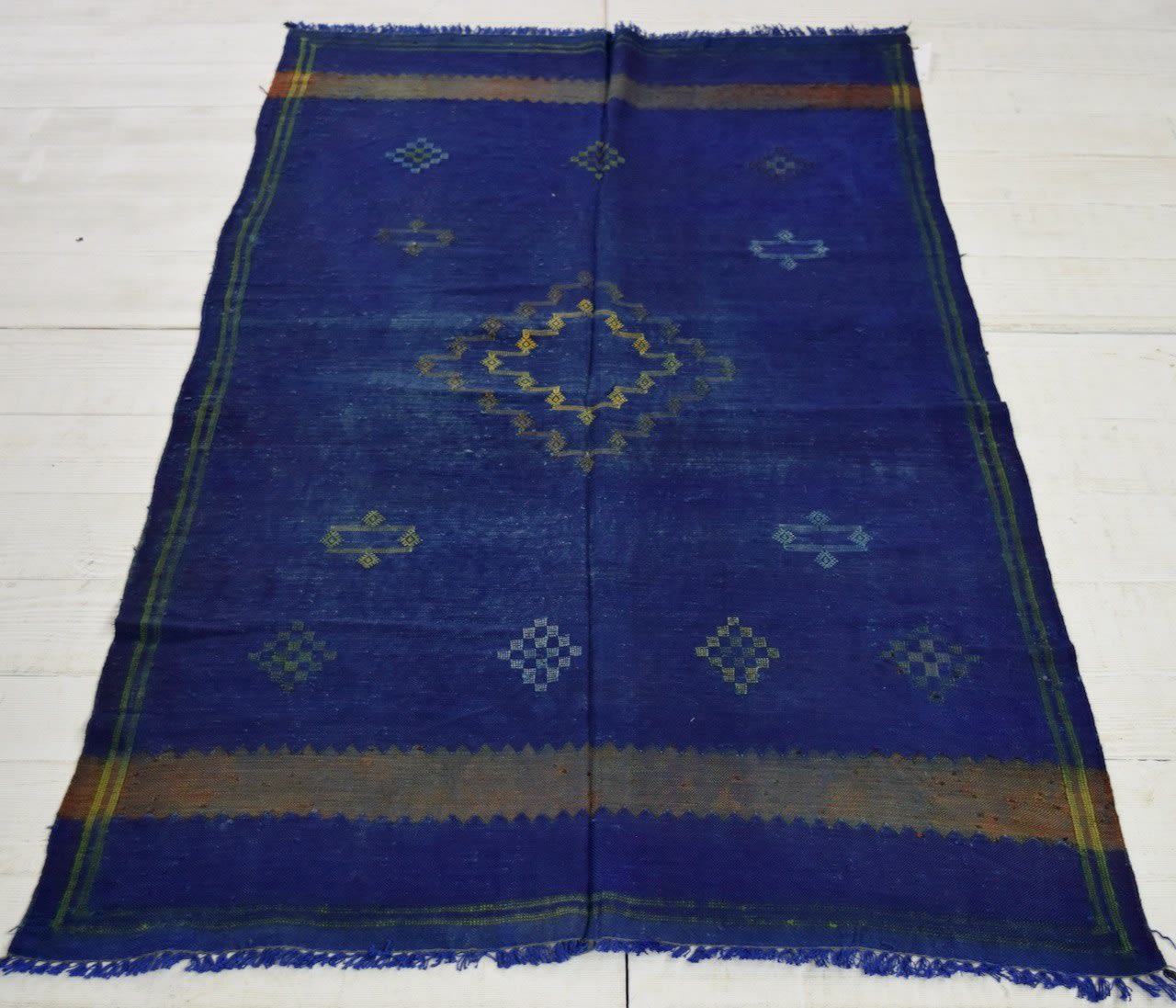 Moroccan 'agave-silk' kilim