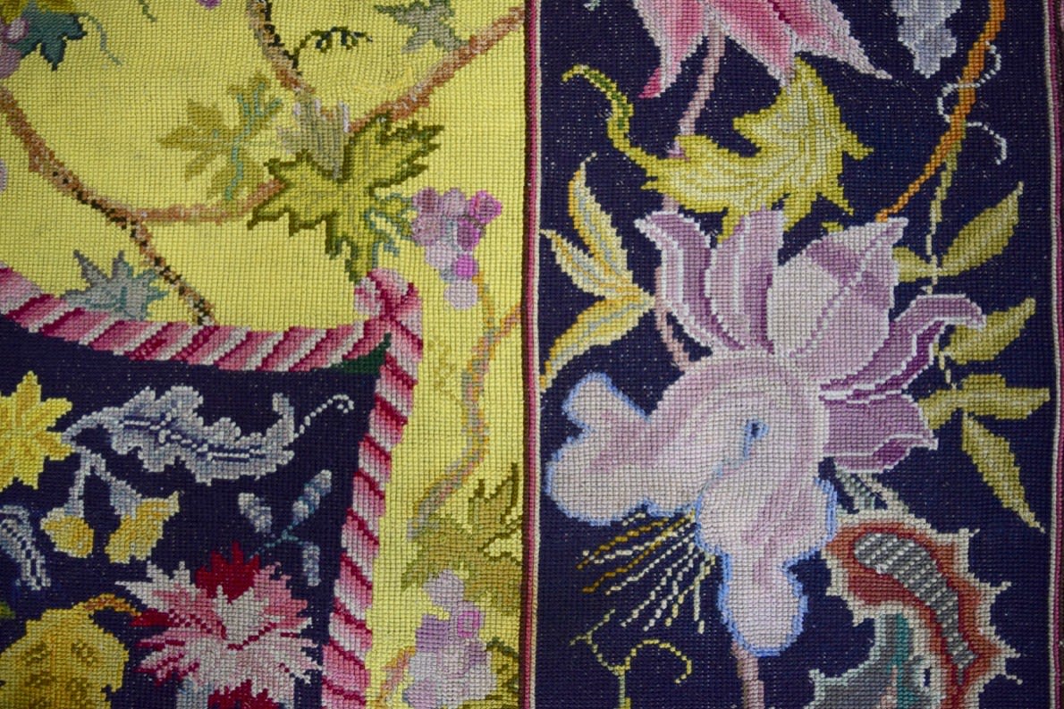 rare English needlework rug