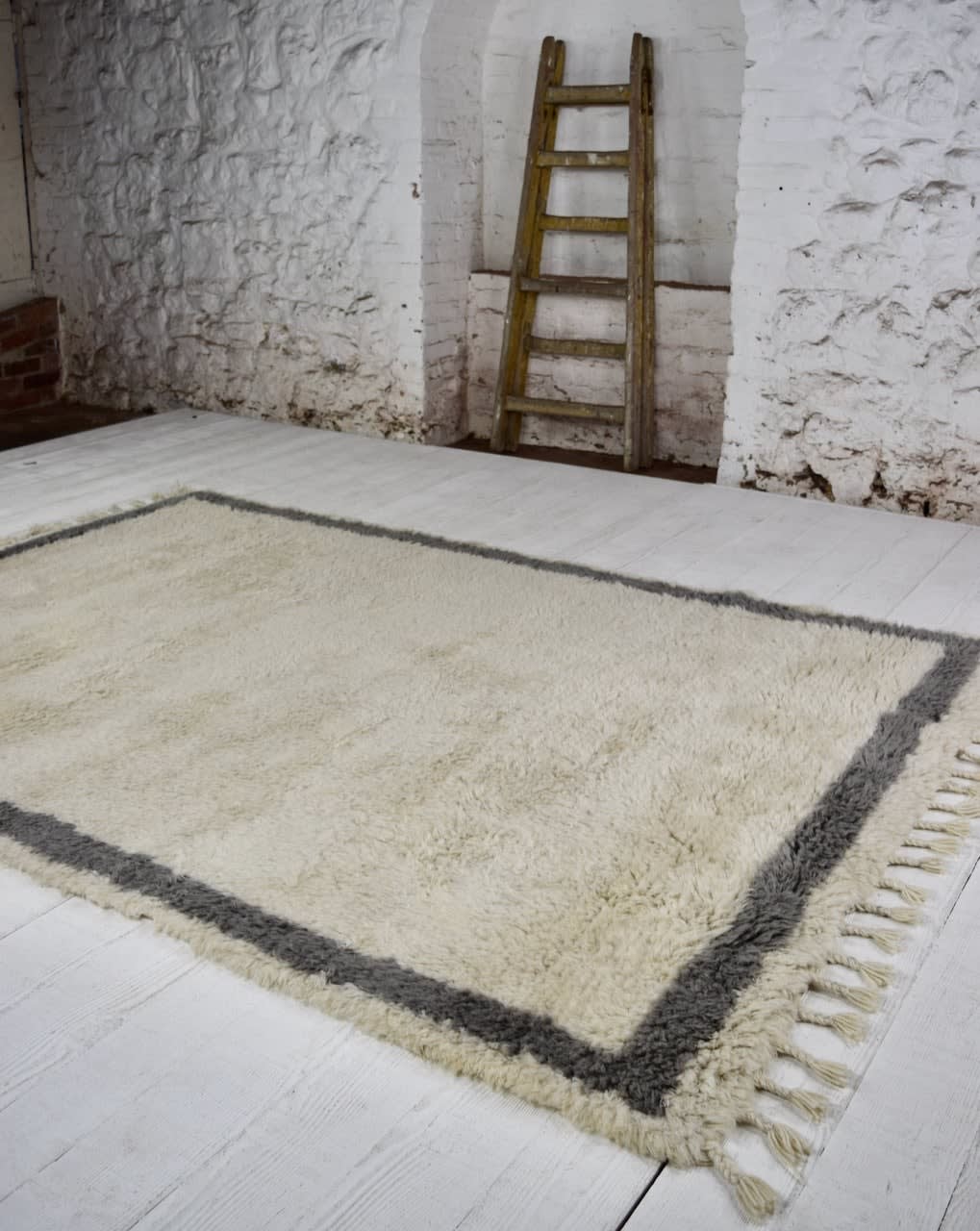 Shaggy Berber style rug, India