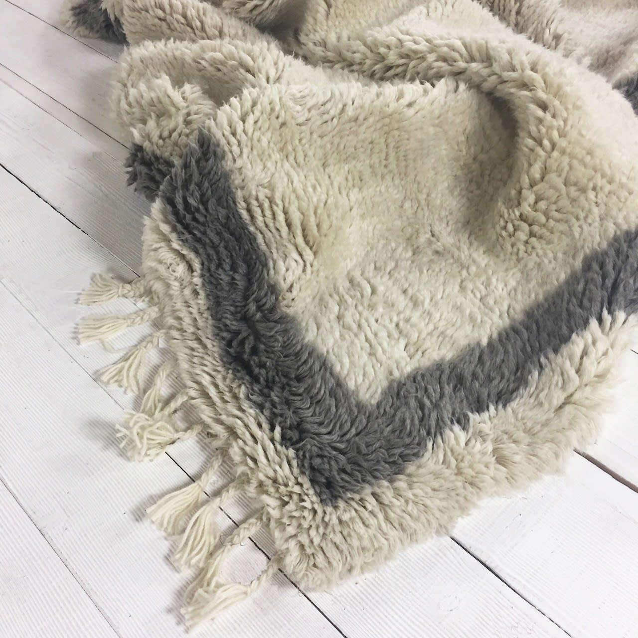 Shaggy Berber style rug, India