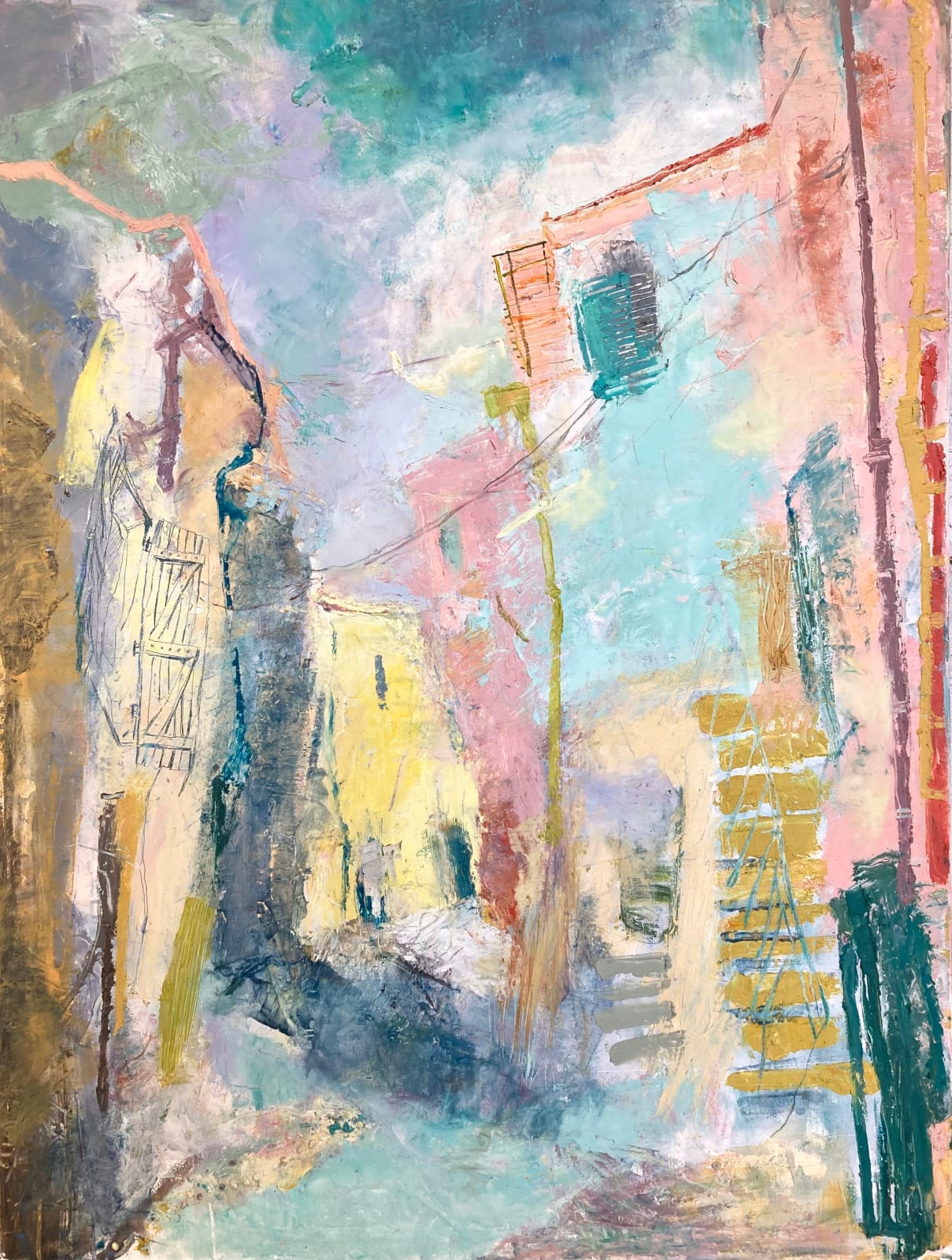 Julia Maleeva, The Street with Blue Veil
