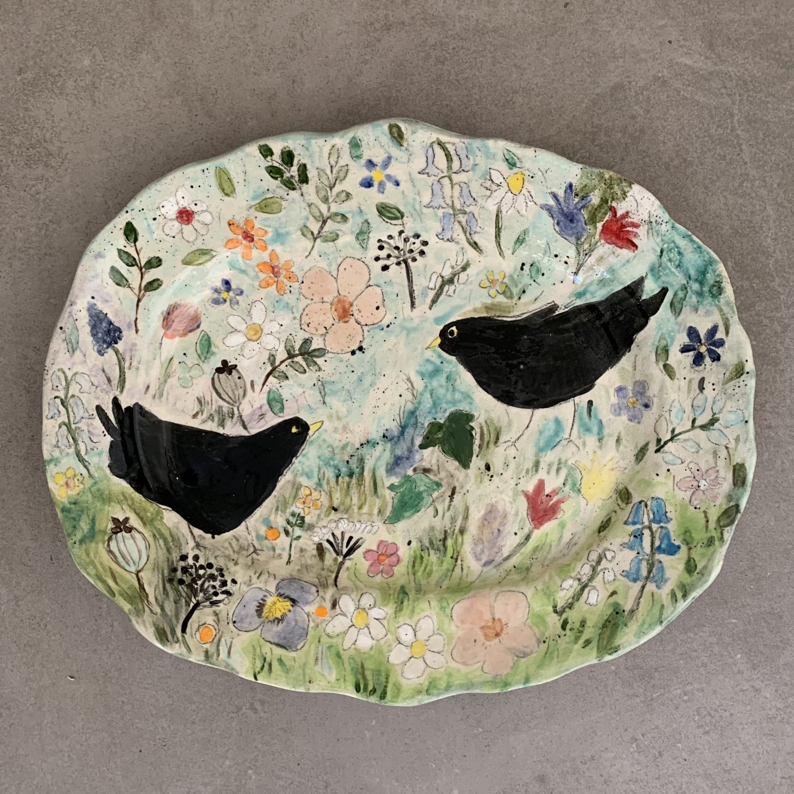 Amelia Tuttiett, Bertie Blackbird and Raquel - Platter